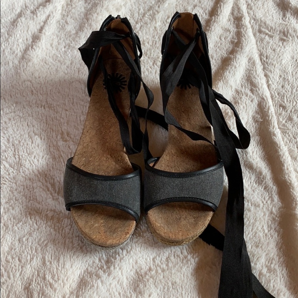 NWOT UGG Black Heel Espadrilles💞